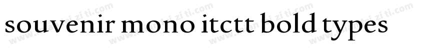 souvenir mono itctt bold typeset字体转换
